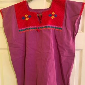 Hand Embroidered Mexican Blouse